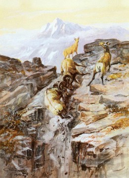 Big Horn Schafe 1904 Charles Marion Russell Ölgemälde
